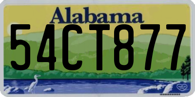 AL license plate 54CT877