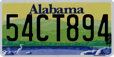 AL license plate 54CT894