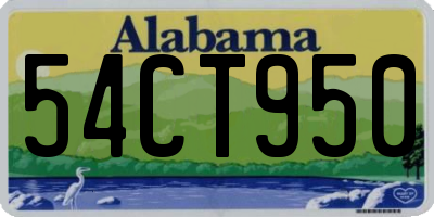 AL license plate 54CT950