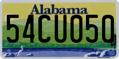 AL license plate 54CU050