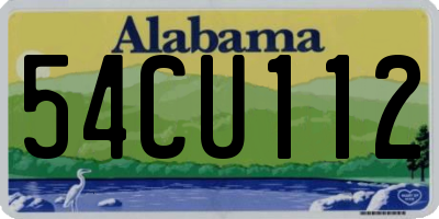 AL license plate 54CU112