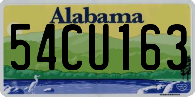 AL license plate 54CU163