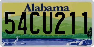 AL license plate 54CU211