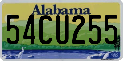 AL license plate 54CU255