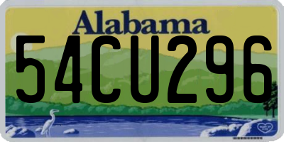 AL license plate 54CU296