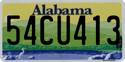AL license plate 54CU413