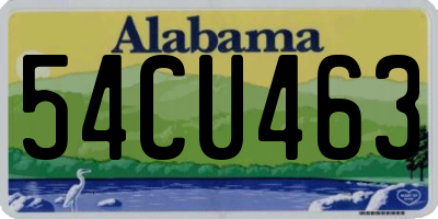 AL license plate 54CU463