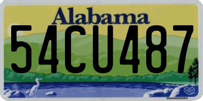 AL license plate 54CU487