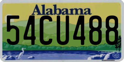 AL license plate 54CU488