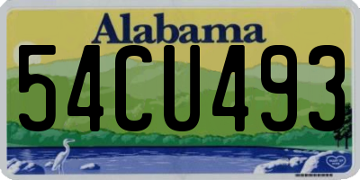 AL license plate 54CU493