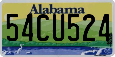 AL license plate 54CU524