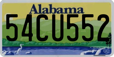 AL license plate 54CU552