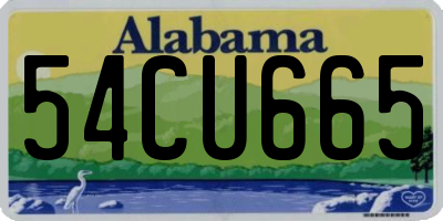 AL license plate 54CU665