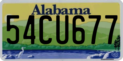 AL license plate 54CU677