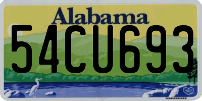AL license plate 54CU693