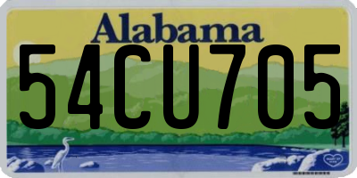 AL license plate 54CU705
