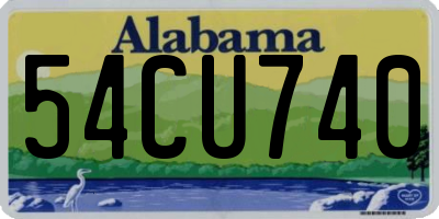 AL license plate 54CU740