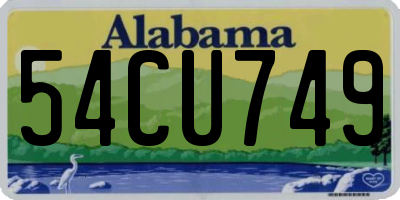AL license plate 54CU749