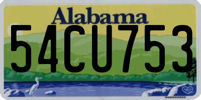 AL license plate 54CU753