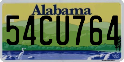 AL license plate 54CU764