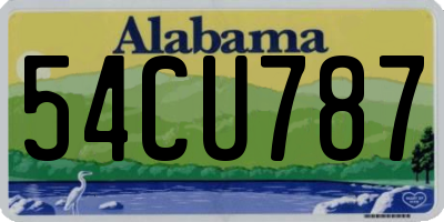 AL license plate 54CU787