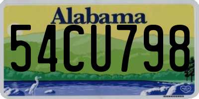 AL license plate 54CU798