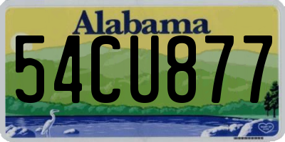 AL license plate 54CU877