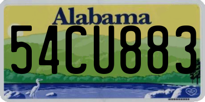 AL license plate 54CU883
