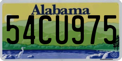 AL license plate 54CU975