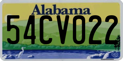 AL license plate 54CV022