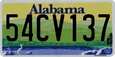 AL license plate 54CV137