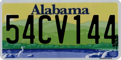 AL license plate 54CV144