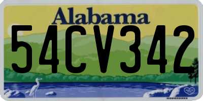 AL license plate 54CV342