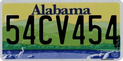AL license plate 54CV454