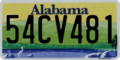 AL license plate 54CV481