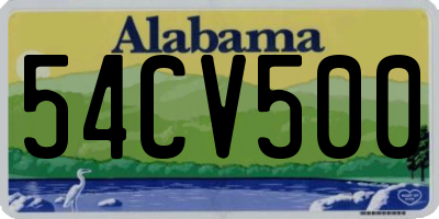 AL license plate 54CV500