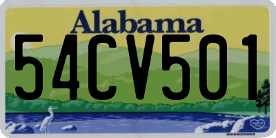 AL license plate 54CV501