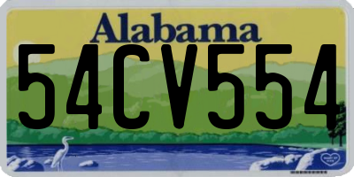 AL license plate 54CV554