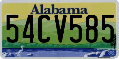 AL license plate 54CV585