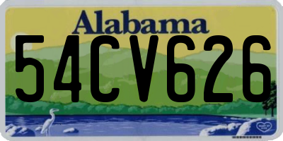 AL license plate 54CV626