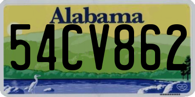 AL license plate 54CV862