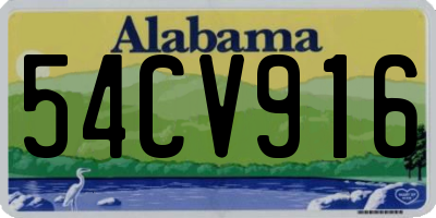AL license plate 54CV916