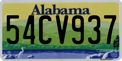 AL license plate 54CV937