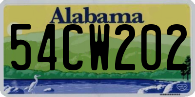 AL license plate 54CW202