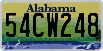 AL license plate 54CW248