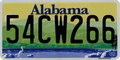AL license plate 54CW266