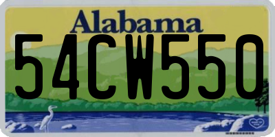 AL license plate 54CW550