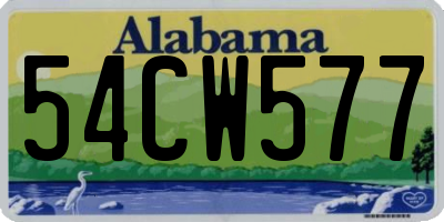 AL license plate 54CW577
