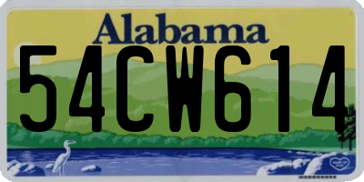 AL license plate 54CW614