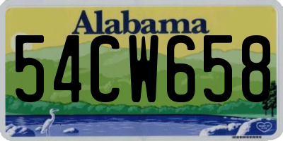 AL license plate 54CW658